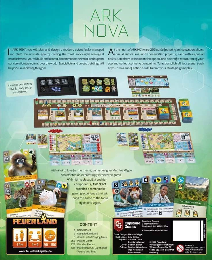 Новый Ковчег (Ark Nova) (EN), для 1-4 гравців, час гри > 60мин. - 2 - KUBIX 