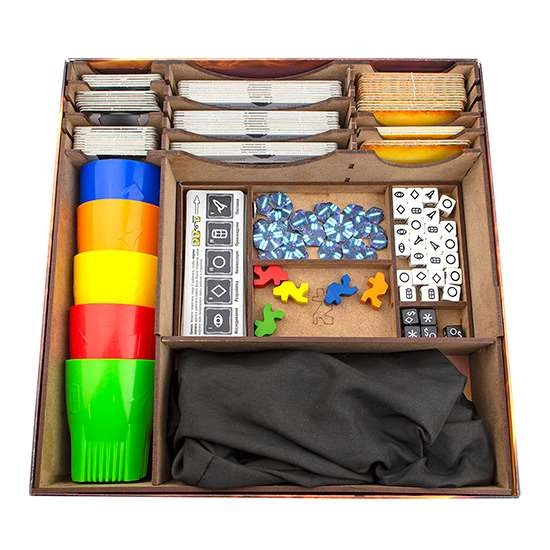 Органайзер для настольной игры Стремглав по Галактике (Organizer for boardgame Roll for the Galaxy), бренду Tower Rex - KUBIX