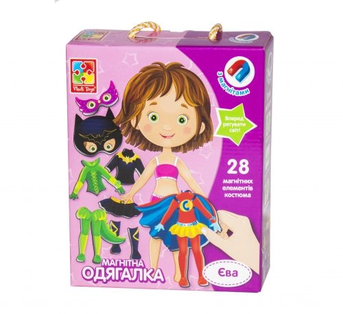 Магнітна одягашка "Єва" , бренду Vladi Toys, для 1-2 гравців - KUBIX