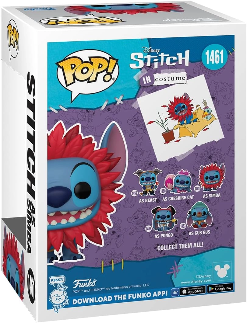 Ігрова фігурка Funko POP! Стіч у костюмі Сімби (Stitch in Costume. Stitch as Simba) #1461, бренду Funko - 2 - KUBIX 