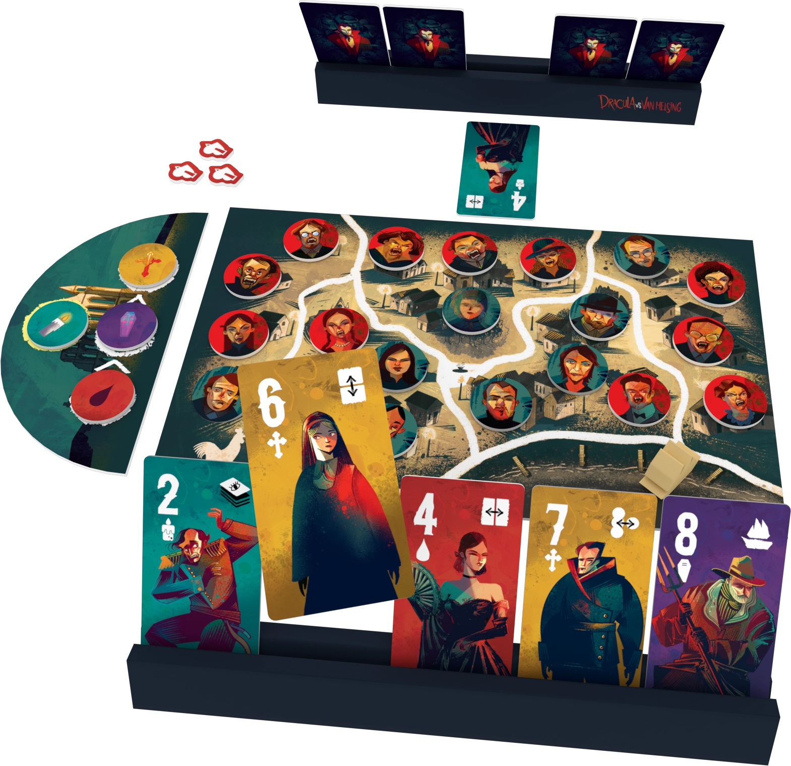 Настольная игра Дракула против Ван Хельсинга (Dracula vs Van Helsing), бренду Games 7Days, для 2-2 гравців, час гри < 30мин. - 5 - KUBIX 
