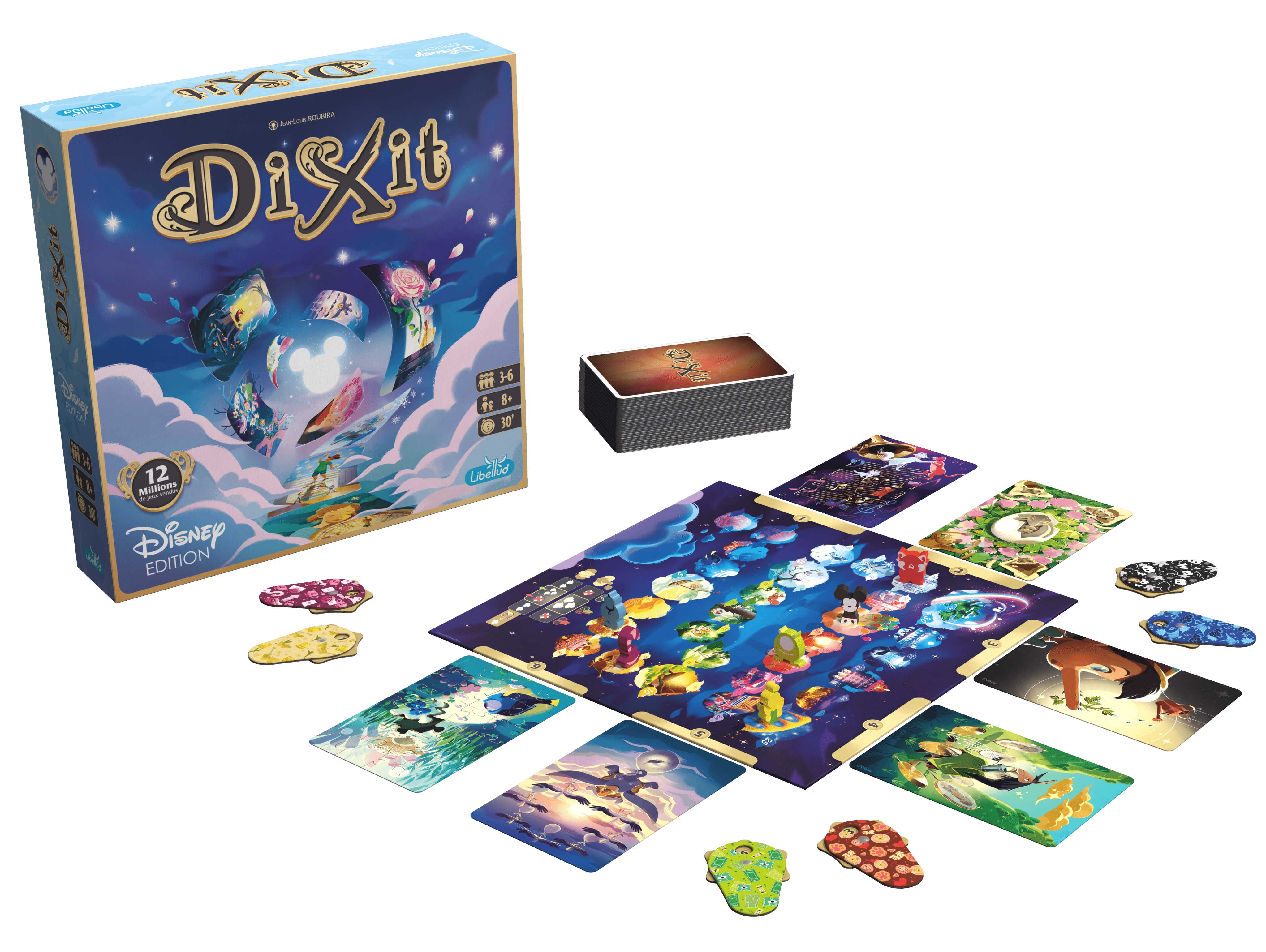 Настільна гра Діксіт. Дісней (Dixit. Disney) (FR) , бренду Libellud, для 3-6 гравців, час гри < 30хв. - 3 - KUBIX 