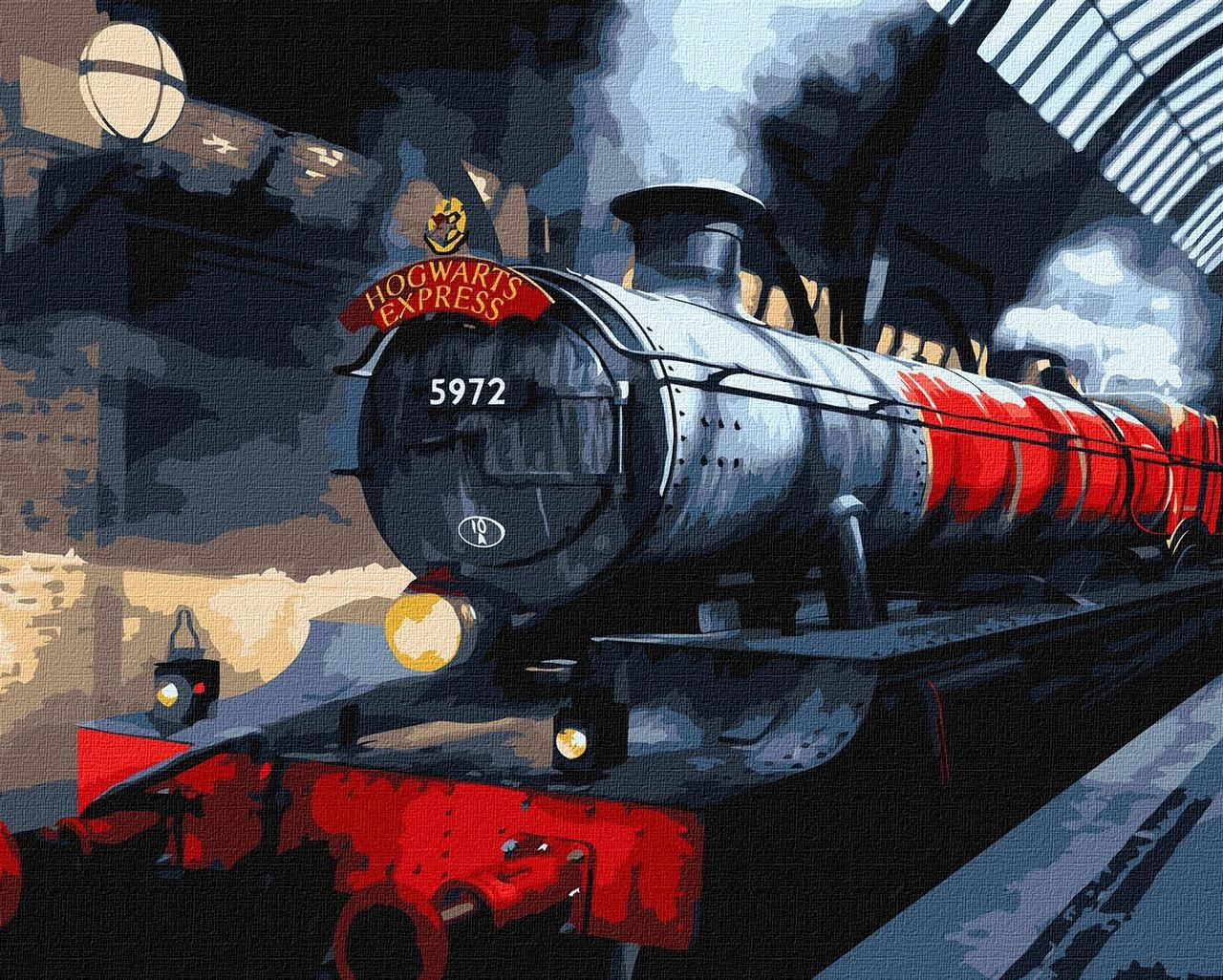 Картина по номерам Гаррі Поттер Хогвортський експрес (40х50 см), бренду Ідейка - KUBIX