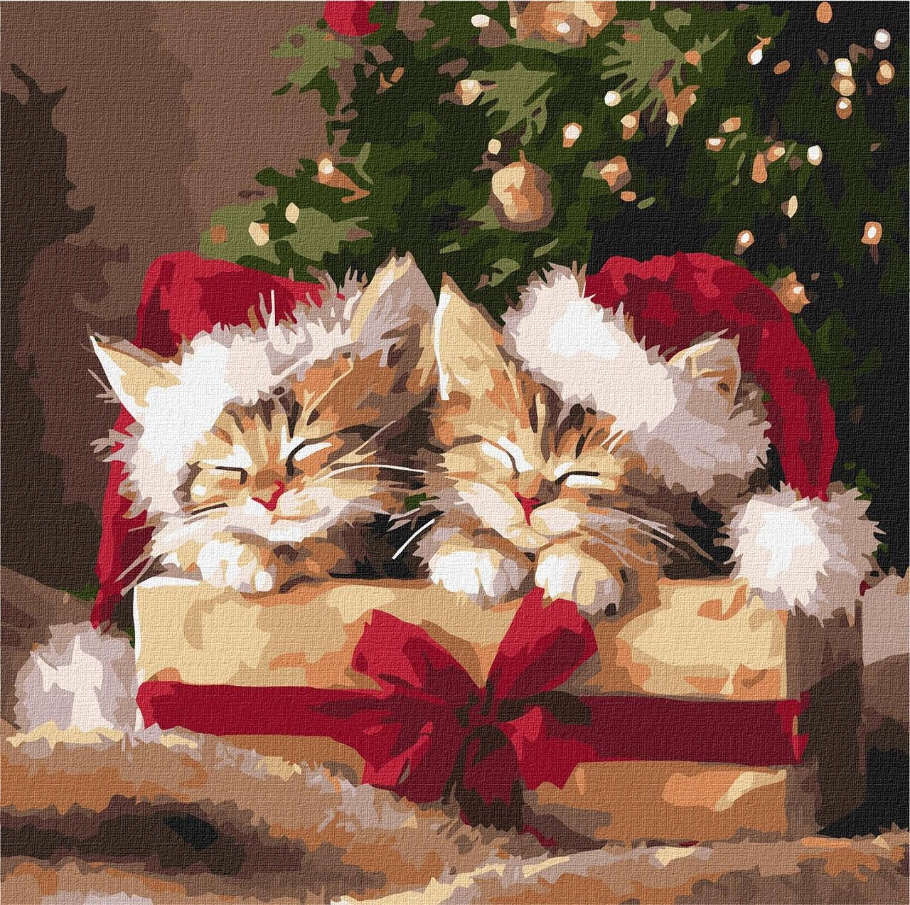 Картина по номерам Пухнасті подарунки (40х40 см), бренду Ідейка - KUBIX