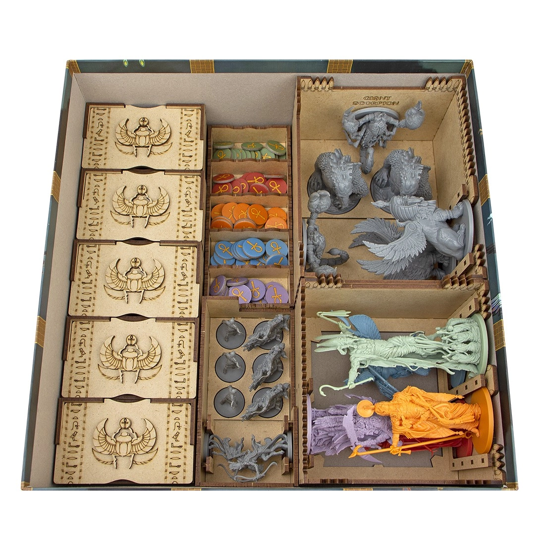 Органайзер для настільної гри Анкх: Боги Єгипту База (Organizer for boardgame Ankh: Gods of Egypt Basic), бренду Tower Rex - 2 - KUBIX 