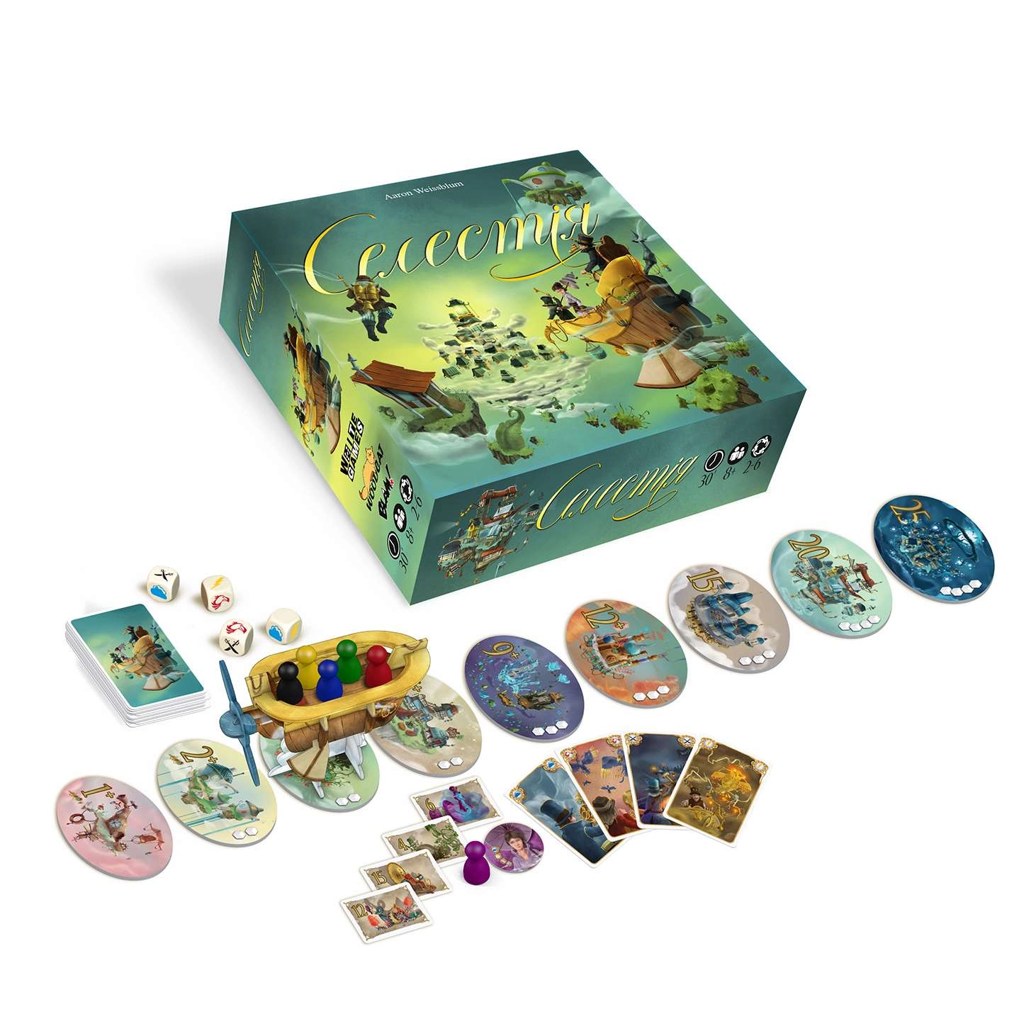 Настольная игра Селестия (Celestia), бренду Woodcat, для 2-6 гравців, час гри < 30мин. - 2 - KUBIX 