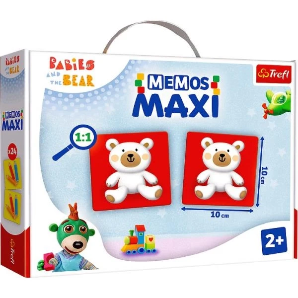 Настольная игра Мемос MAXI Медвежата, бренду Trefl, для 1-2 гравців - KUBIX