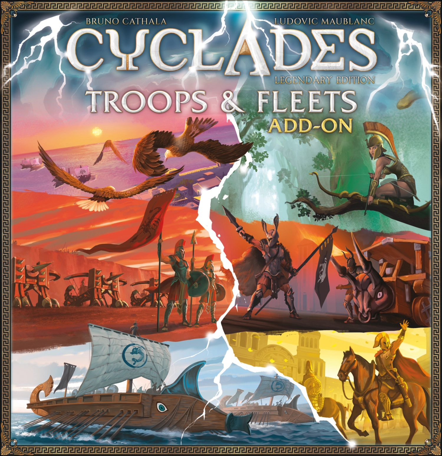 Настільна гра Кіклади. Легендарне видання. Загони і флот (Cyclades: Troops & Fleets), бренду Geekach Games, для 2-6 гравців, час гри > 60хв. - 3 - KUBIX 