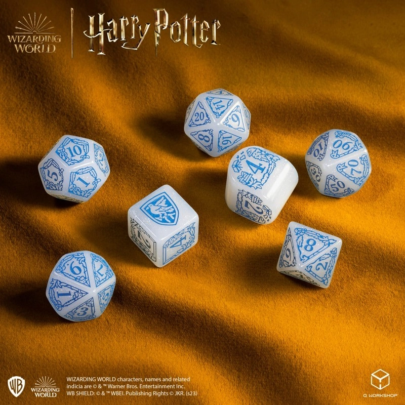 Набор кубиков Harry Potter. Ravenclaw Modern Dice Set - White - 3 - KUBIX 