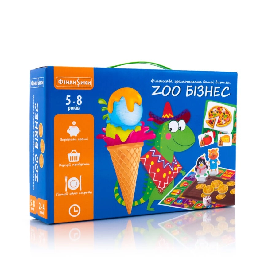 Настільна гра Зообізнес, бренду Vladi Toys, для 2-4 гравців, час гри < 30хв. - KUBIX