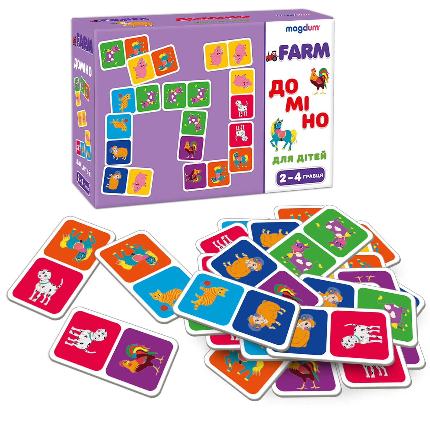 Настільна гра Доміно. Ферма, бренду Ludum (Magdum), для 2-4 гравців - 2 - KUBIX 