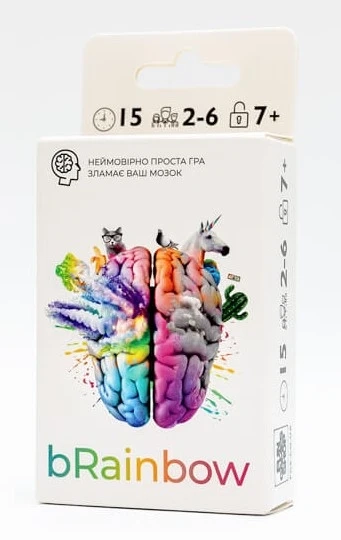 Настільна гра Брейнбоу (bRainbow) (RU), бренду Fun Games Shop, для 3-6 гравців, час гри < 30хв. - KUBIX
