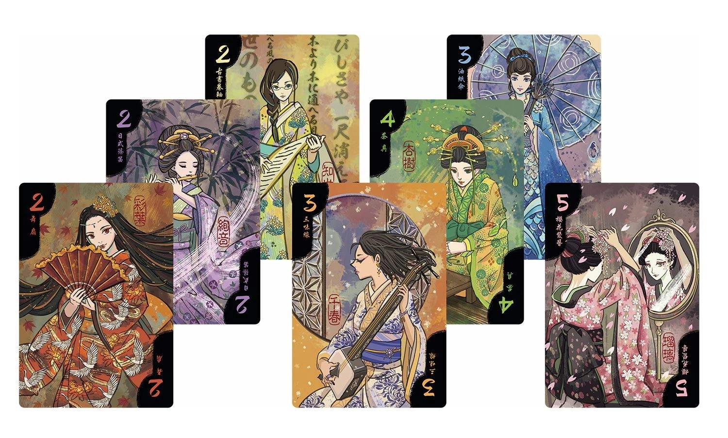 Настольная игра Ханамикодзи (Hanamikoji), бренду Geekach Games, для 2-2 гравців, час гри < 30мин. - 3 - KUBIX 