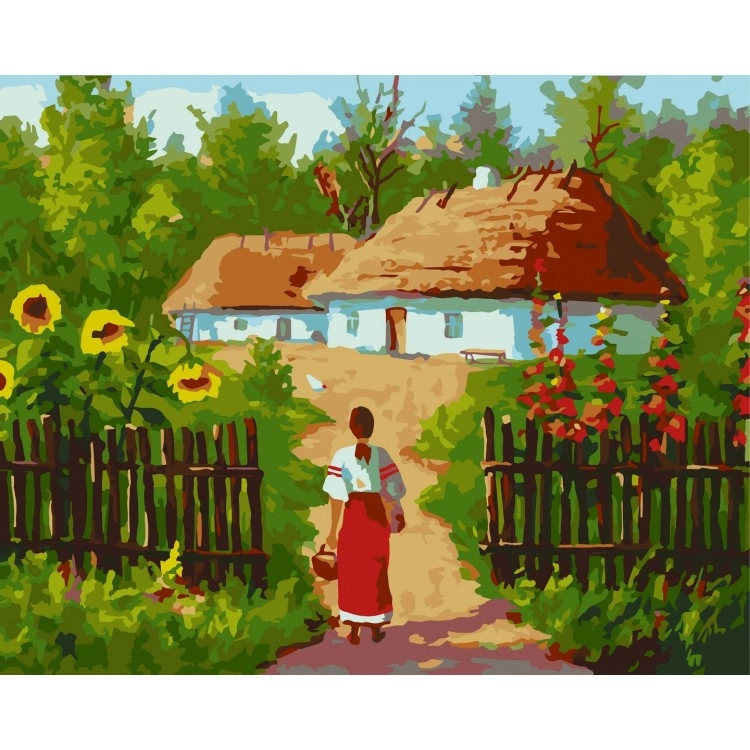 Картина по номерам Украинские хатки (40х50 см), бренду Art Craft - KUBIX