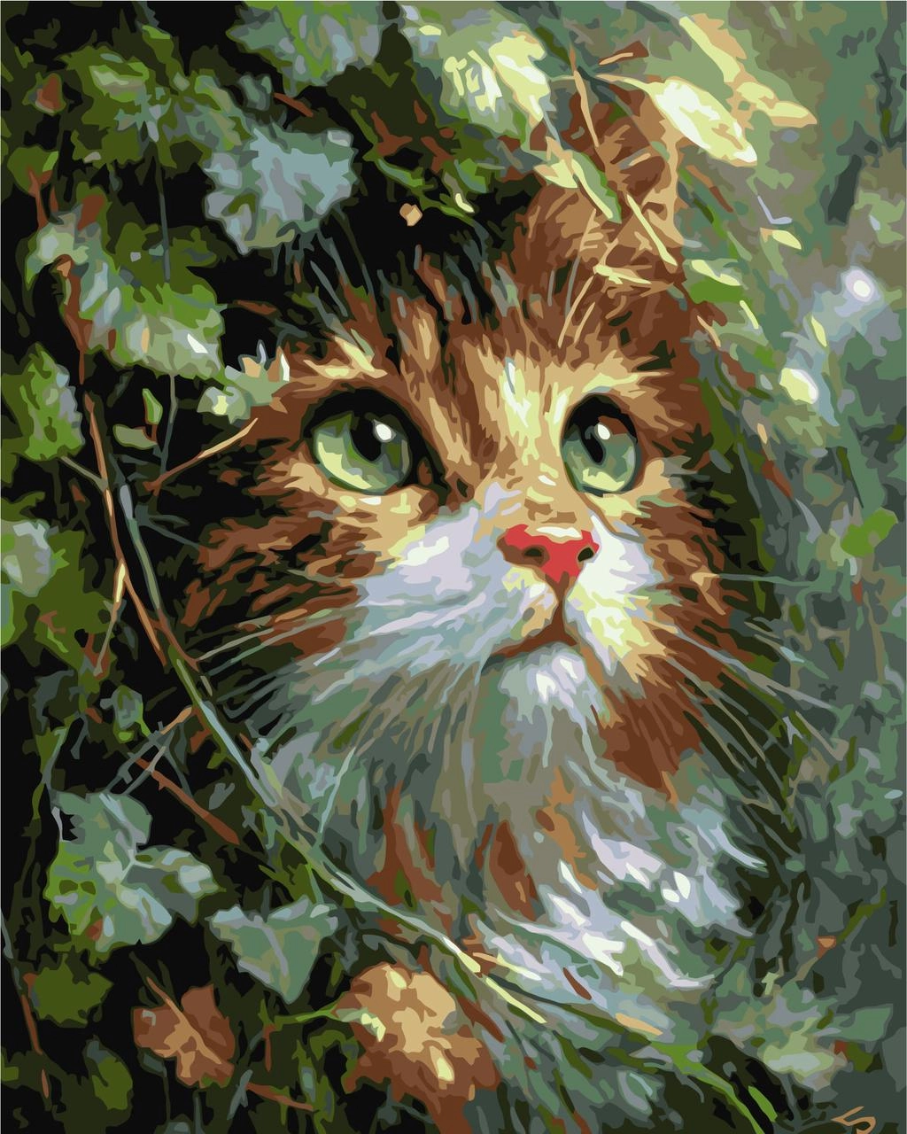 Картина по номерам Миле кошеня зі смарагдовими очима (40х50 см), бренду Origami - KUBIX