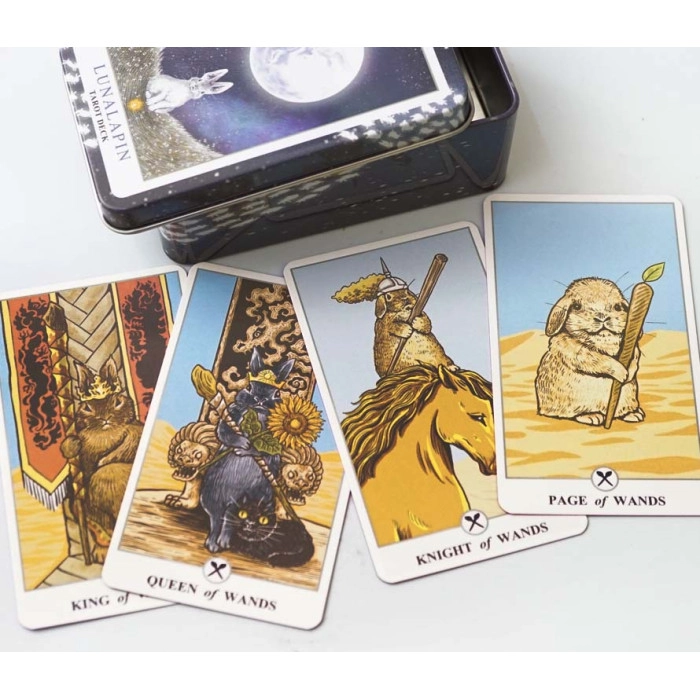 Карти ТАРО Місячного Кролика (Жерстяна коробка) (Lunalapin Tarot) - 4 - KUBIX 