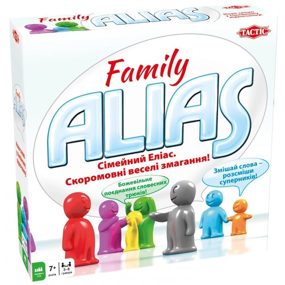 Настольная игра Алиас Семейный (Alias Family) Элиас, бренду Tactic, для 3-8 гравців, час гри < 60мин. - KUBIX