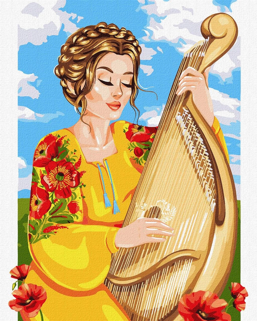 Картина по номерам Играй, моя бандура (40х50 см), бренду Идейка - KUBIX