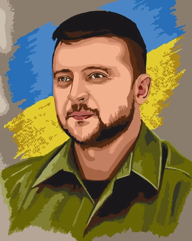 Картина по номерам Человек года Президент Зеленский (40х50 см), бренду Art Craft - KUBIX