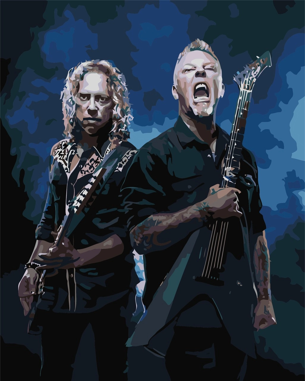 Картина по номерам Рок-группа Metallica (40х50 см), бренду Origami - KUBIX