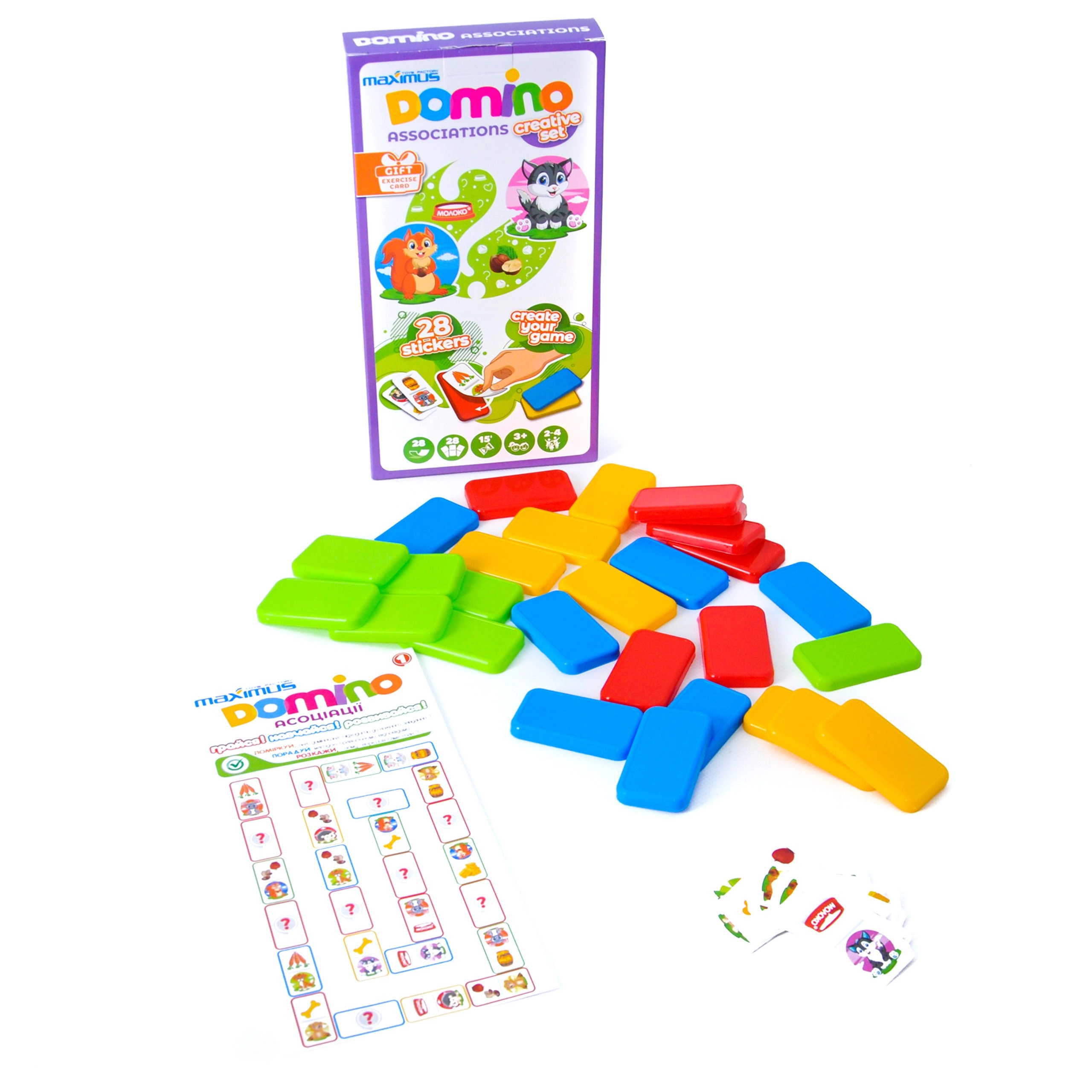 Настольная игра Домино. Ассоциации , бренду Maximus, для 2-4 гравців, час гри < 30мин. - 2 - KUBIX 