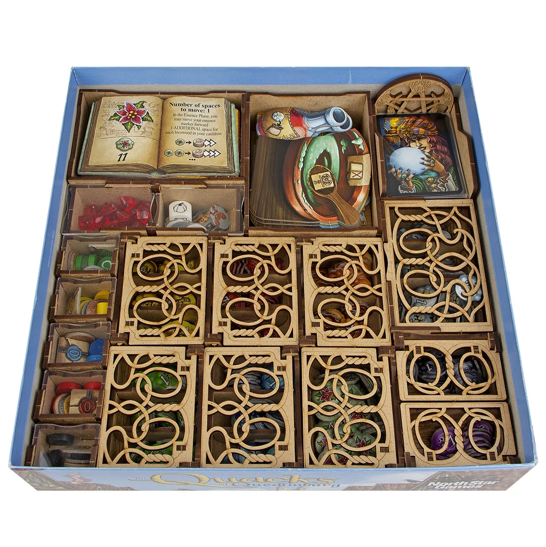 Органайзер для настільної гри Пройдисвіти Кведлінбурга (Organizer for boardgame The Quacks of Quedlinburg), бренду Tower Rex - KUBIX
