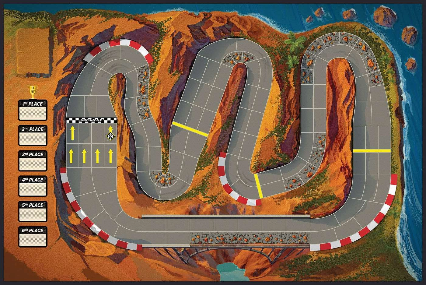 Настільна гра Формула Швидкості: Небезпечні траси (Downforce Danger Circuit Expansion) (EN), бренду Restoration Games, для 2-6 гравців, час гри < 30хв. - 5 - KUBIX 