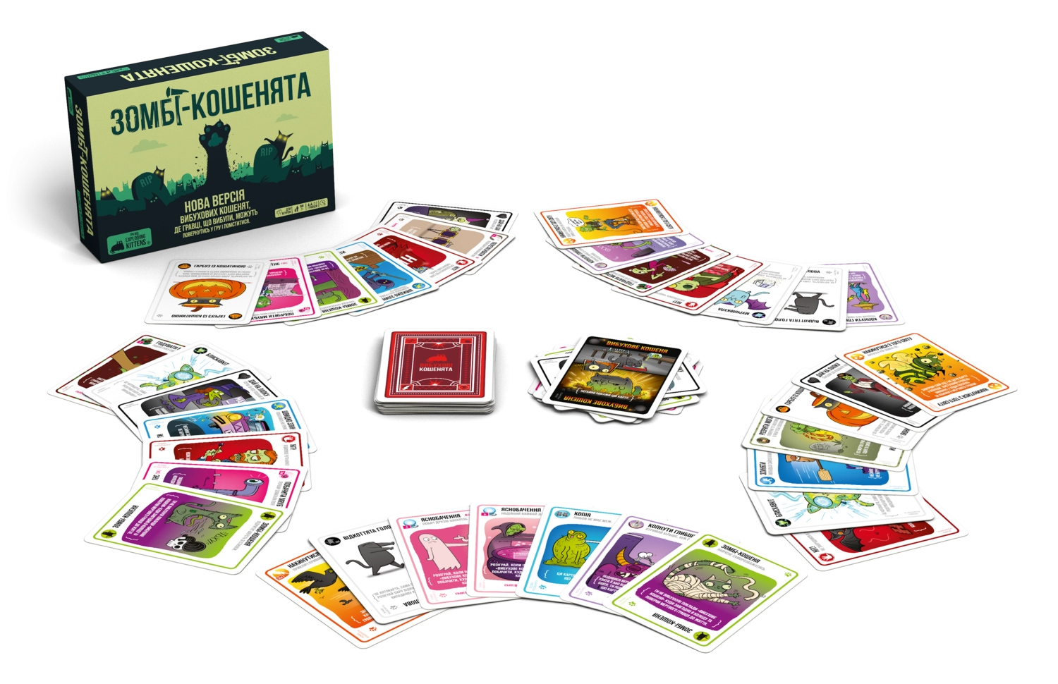 Настольная игра Взрывные котята: Зомби-котята (Zombie Kittens), бренду Rozum, для 2-5 гравців, час гри < 30мин. - 3 - KUBIX 