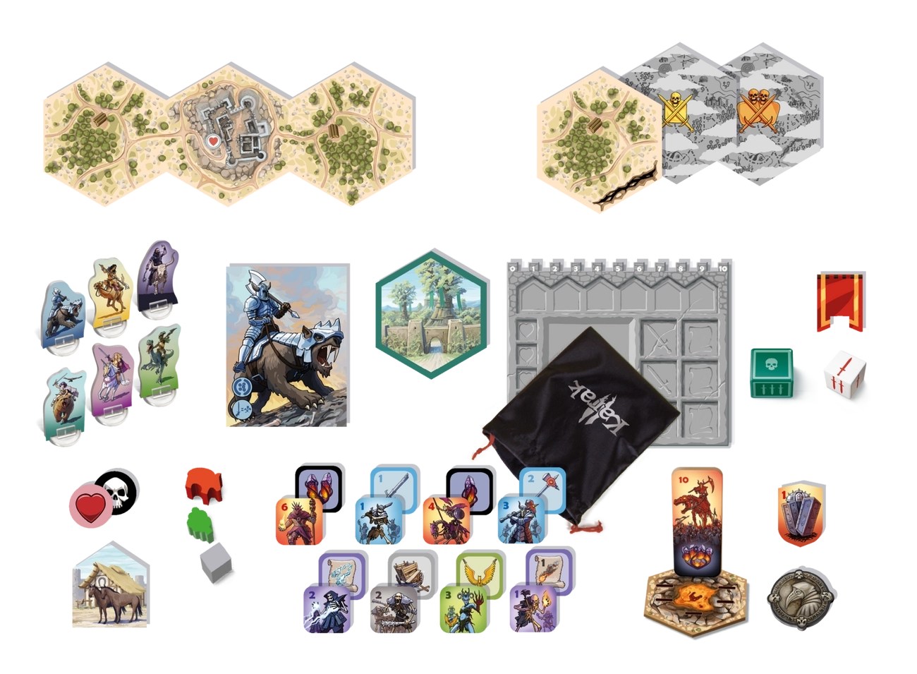 Настольная игра Тайны Замка Карак II (Karak II), бренду Lord of Boards, для 2-5 гравців, час гри < 60мин. - 3 - KUBIX 