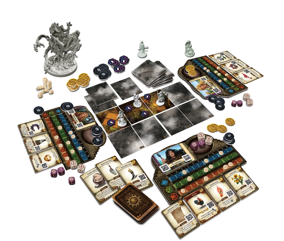 Настільна гра Призначення. Відьмин ліс (Destinies: Witchwood), бренду Geekach Games, для 1-3 гравців, час гри > 60хв. - 3 - KUBIX 