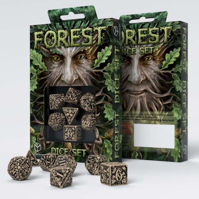 Набір кубиків Forest Dice Set: Savannah (7шт.), бренду Q-Workshop - KUBIX