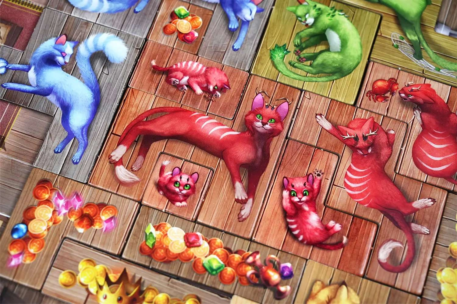 Настольная игра Остров кошек: Котята и звёрышки (The Isle of Cats: Kittens + Beasts), бренду Geekach Games, для 1-6 гравців, час гри < 30мин. - 5 - KUBIX 