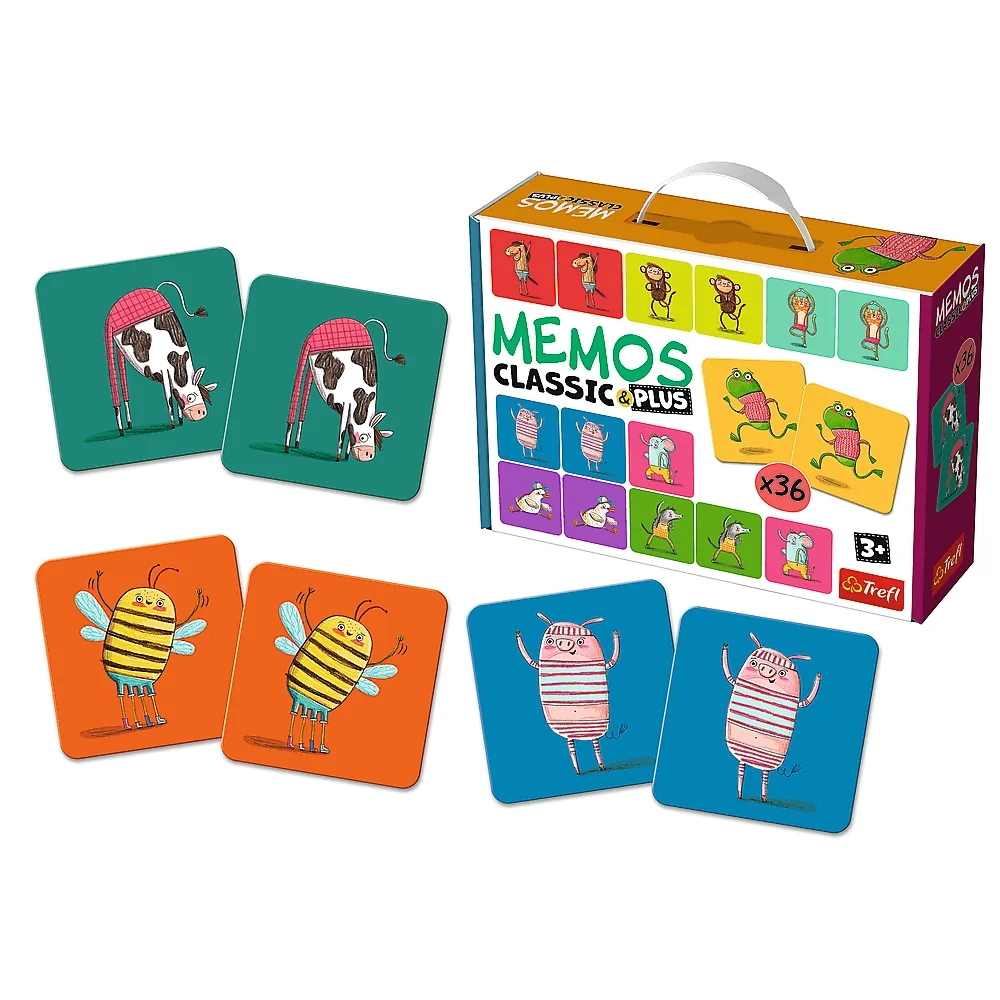 Настольная игра Мемос Классический: Двигайся и играй (Memos classic&plus Ruch), бренду Trefl, для 1-2 гравців - 4 - KUBIX 