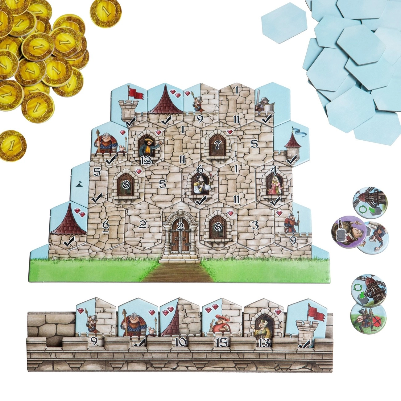 Настольная игра Мастера Крепостей (Castle Builder), бренду Kilogames, для 2-4 гравців, час гри < 60мин. - 12 - KUBIX 