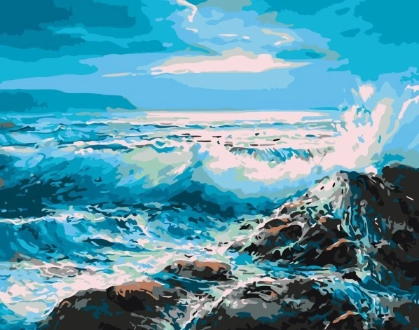 Картина по номерам Бурное море (40х50 см), бренду Art Craft - KUBIX