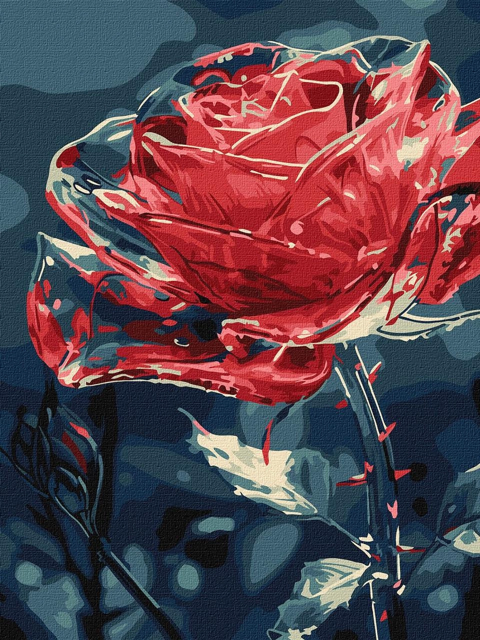 Картина по номерам Хрустальная роза (30х40 см), бренду Идейка - KUBIX