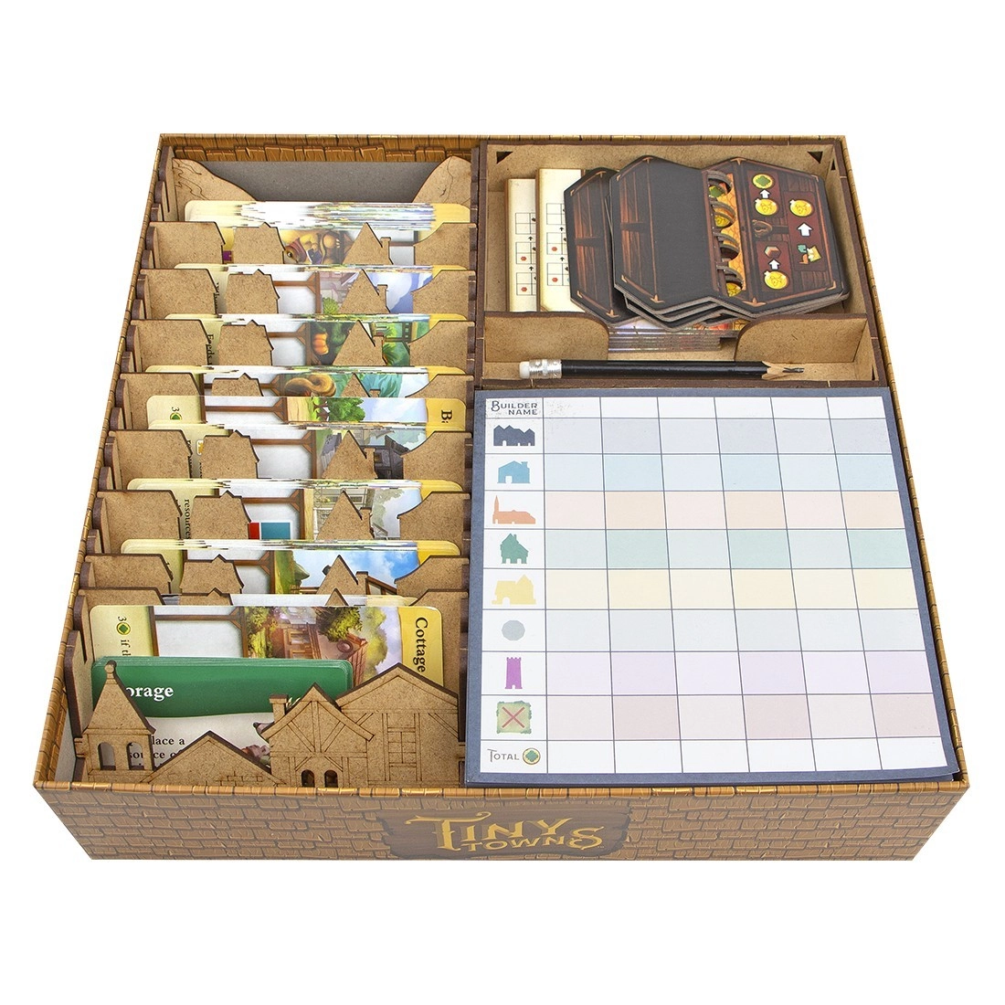 Органайзер для настольной игры Крошечные Городки (Tiny Towns), бренду Tower Rex - KUBIX