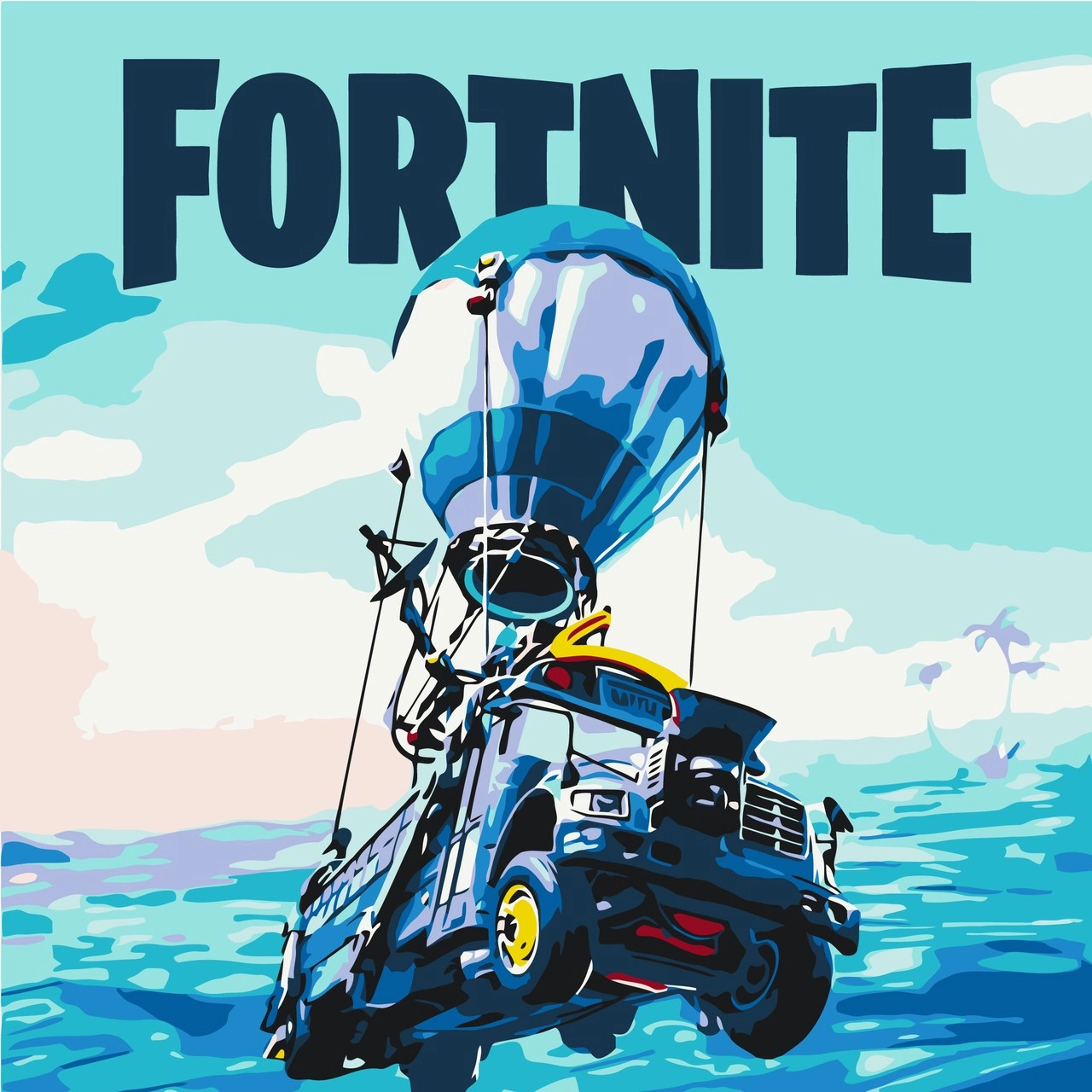 Картина по номерам Fortnite Игра Фортнайт (30х30 см), бренду Origami - KUBIX