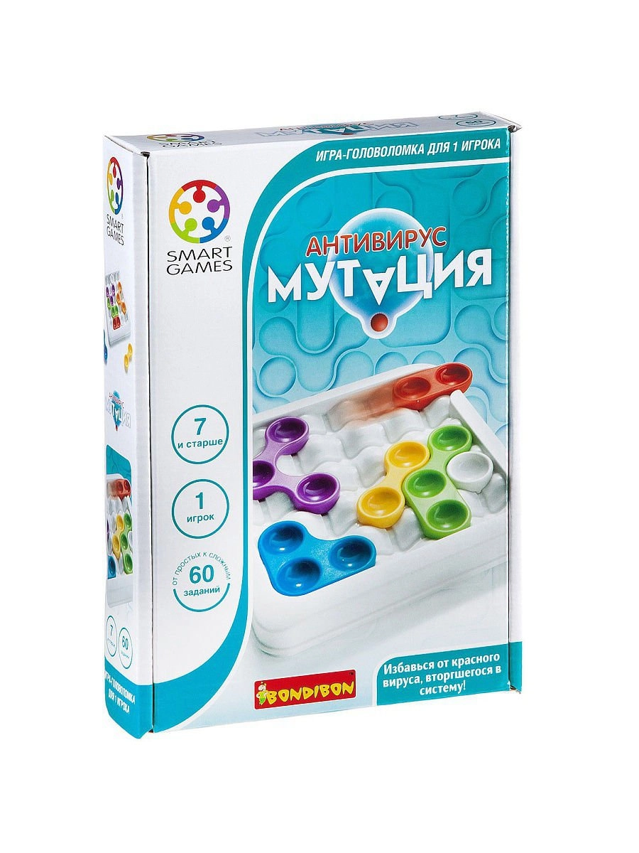 Настольная игра Антивирус. Мутация (Antivirus. Mutation), бренду Smart Games, для 1-1 гравців, час гри < 30мин. - KUBIX