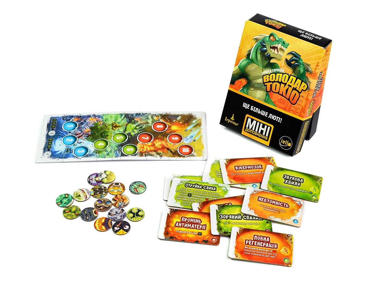 Настольная игра Володар Токио. Еще больше ярости (King of Tokyo: Even More Wicked!), бренду Игромаг, для 2-6 гравців, час гри < 30мин. - 8 - KUBIX 