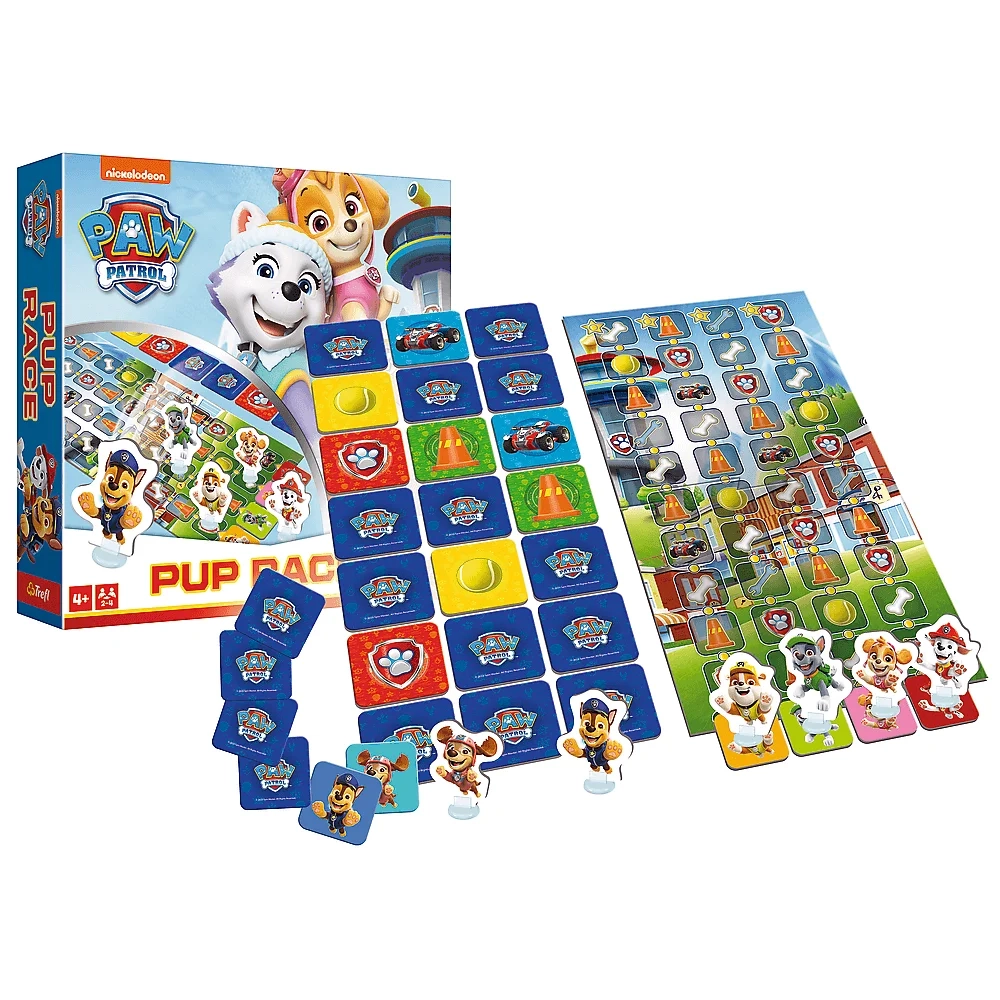 Настольная игра Гонки щенков: Щенячий патруль (PAW Patrol), бренду Trefl, для 2-4 гравців, час гри < 30мин. - 4 - KUBIX 