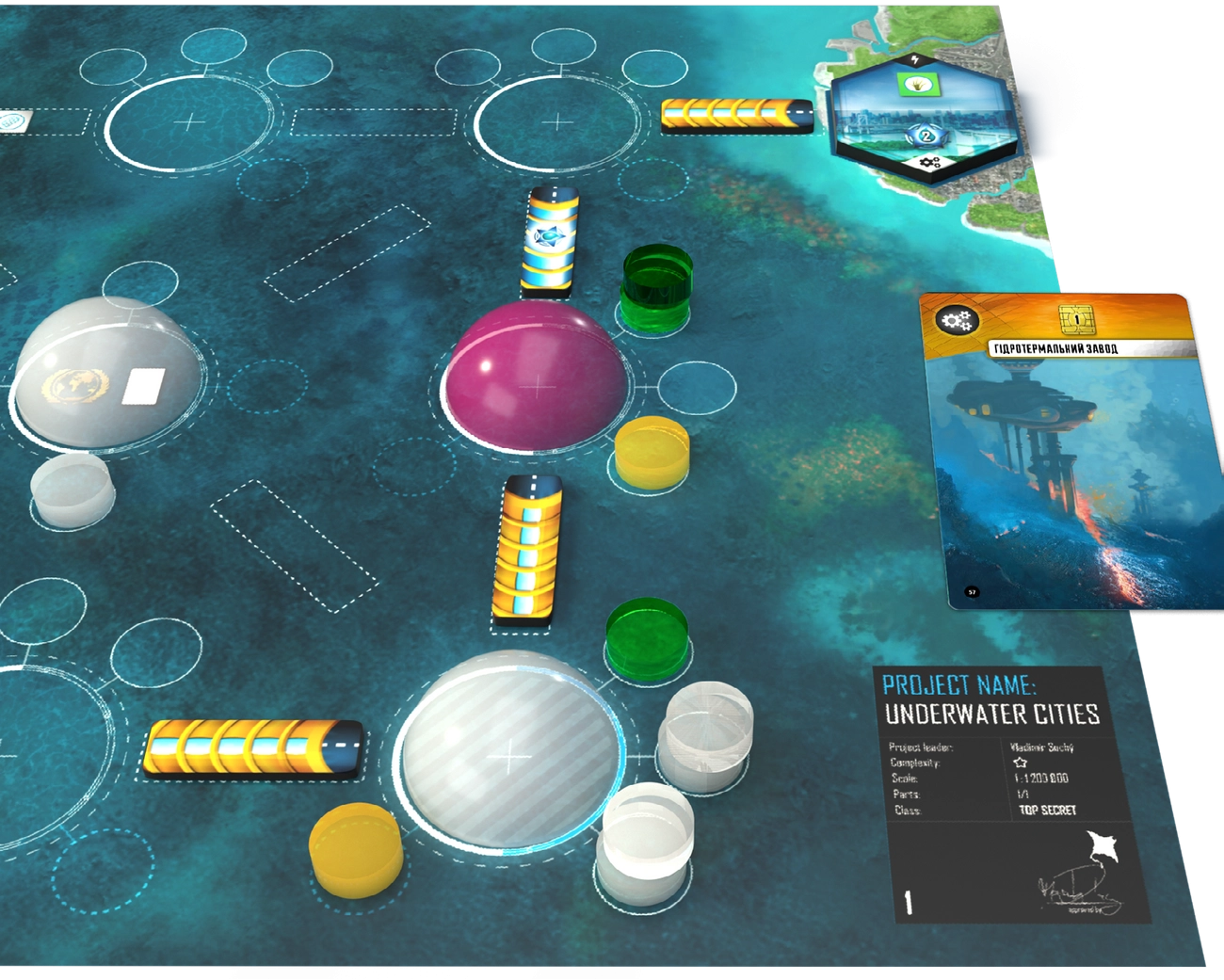 Настільна гра Підводні міста (Underwater Cities), бренду Games 7Days, для 1-4 гравців, час гри > 60хв. - 4 - KUBIX 