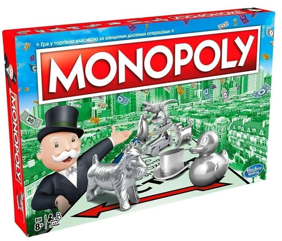 Настільна гра Монополія Україна (Monopoly Ukraine), бренду Hasbro, для 2-6 гравців, час гри > 60хв. - KUBIX