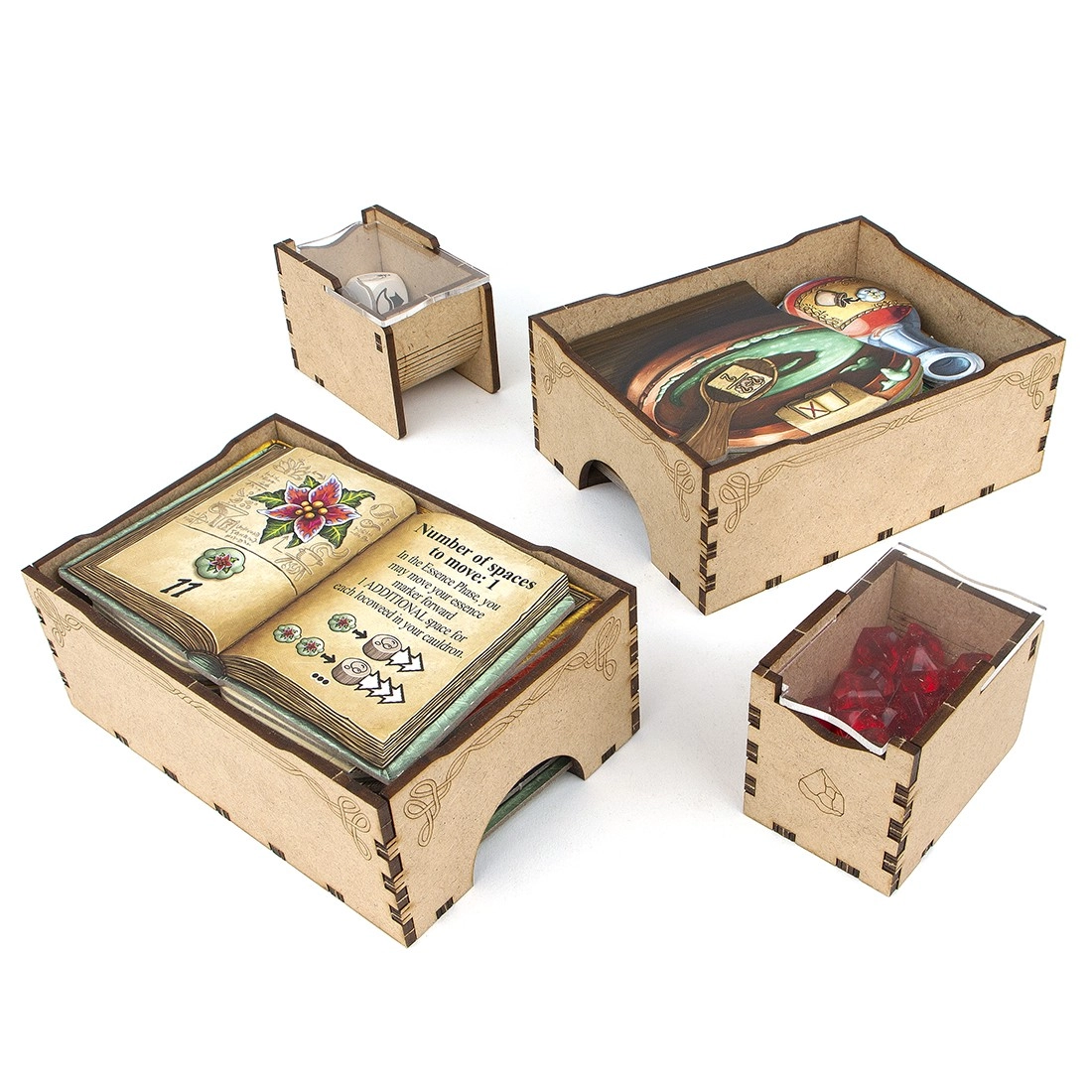 Органайзер для настільної гри Пройдисвіти Кведлінбурга (Organizer for boardgame The Quacks of Quedlinburg), бренду Tower Rex - 6 - KUBIX 