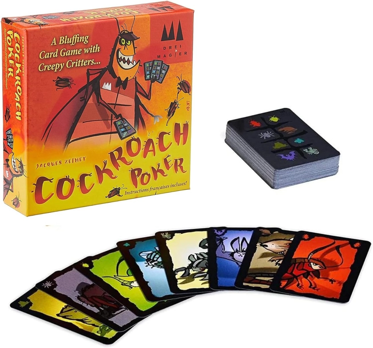 Настольная игра Тараканий покер (Cockroach Poker), бренду YellowBox, для 2-6 гравців, час гри < 30мин. - 3 - KUBIX 