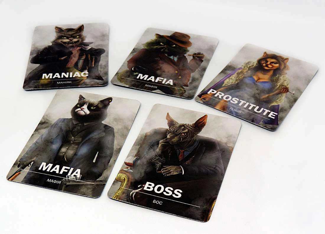 Настольная игра Котомафия (Cats Mafia), бренду Woodcat, для 6-12 гравців, час гри < 30мин. - 4 - KUBIX 