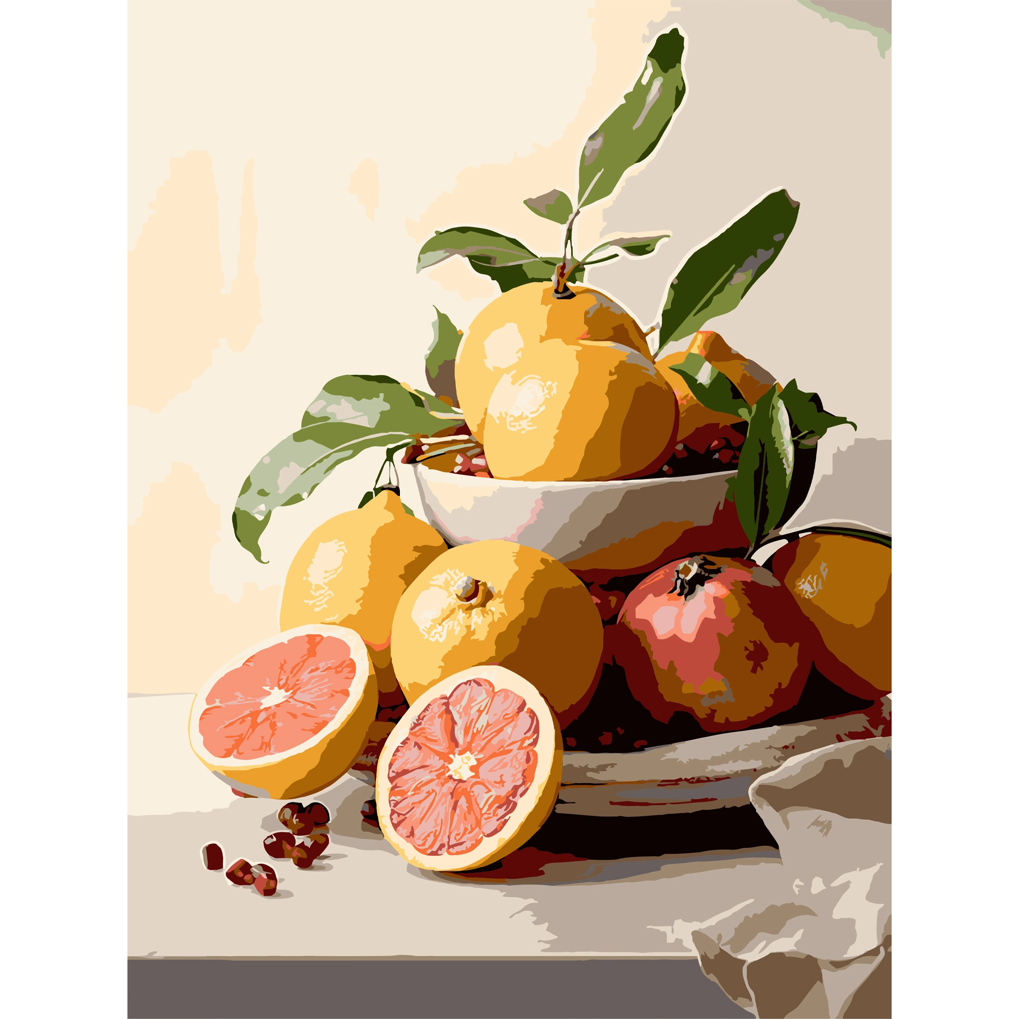 Картина за номерами Фруктовий натюрморт (30х40 см), бренду Strateg - KUBIX