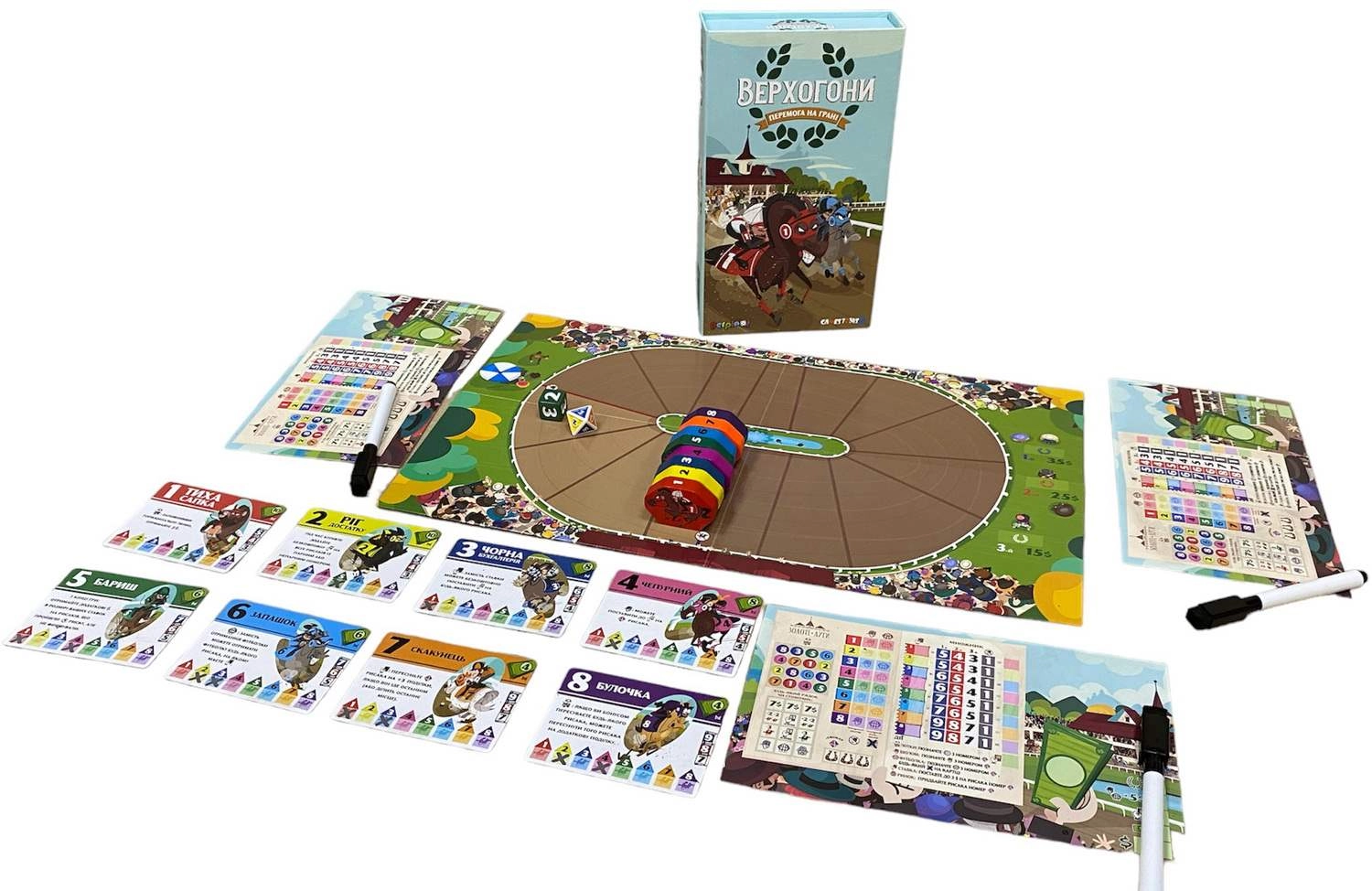 Настільна гра Верхогони (Long Shot: The Dice Game), бренду Games 7Days, для 1-8 гравців, час гри < 30хв. - 2 - KUBIX 