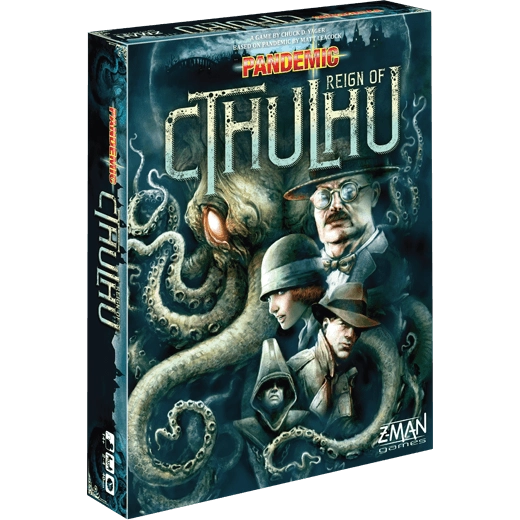 Настільна гра Pandemic: Reign of Cthulhu (Пандемія Правління Ктулху) (EN), для 2-4 гравців, час гри < 60хв. - KUBIX