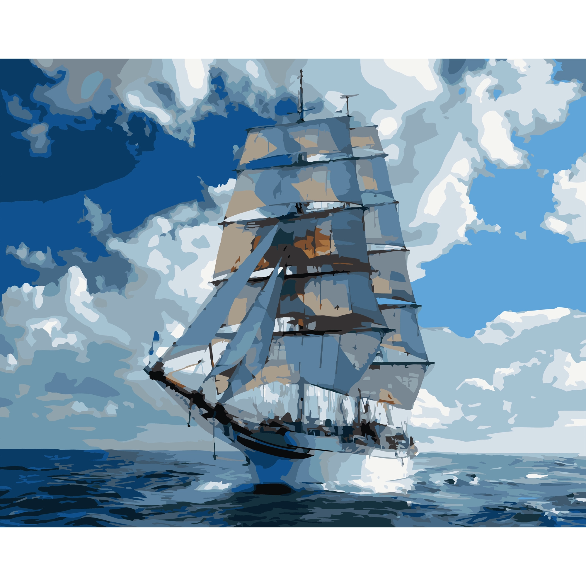 Картина по номерам Под парусами (40х50 см), бренду Strateg - KUBIX